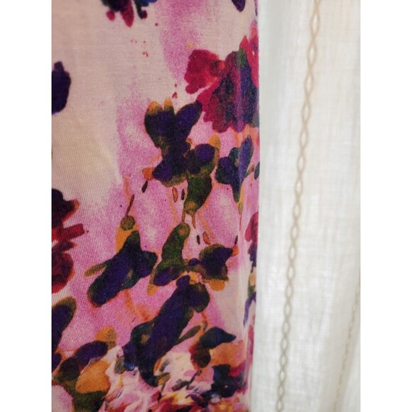 Watercolor Floral Tank Long Flowy Stretchy Small - Picture 7 of 10